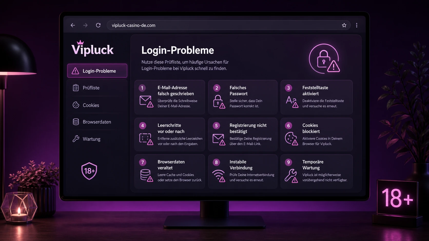 Typische Ursachen für Login-Probleme